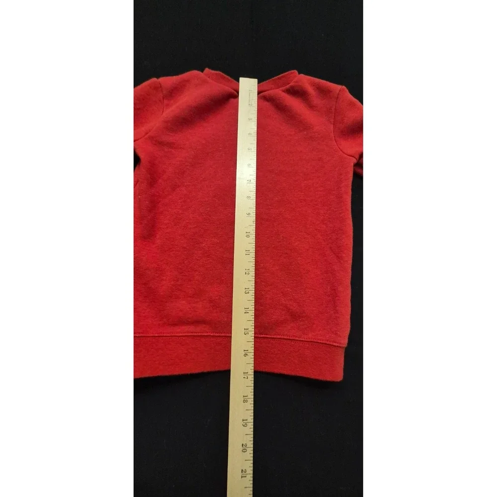 Nike kids red pullover sweatshirt‎ gray/white graphic print crew neck sz. 4T